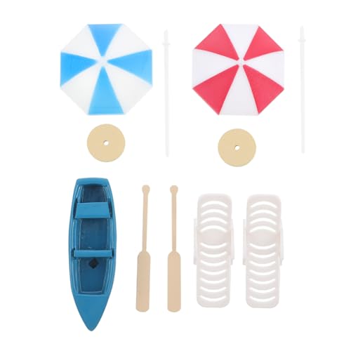 ADOCARN 1 Satz Sandtisch-Ornamente Am Strand Häuser Strandtasche Aus Mesh Miniaturen Für Den Strand Für Thematisiert Wasserspielzeug Puppenhaus Szene Pflanzen Harz von ADOCARN