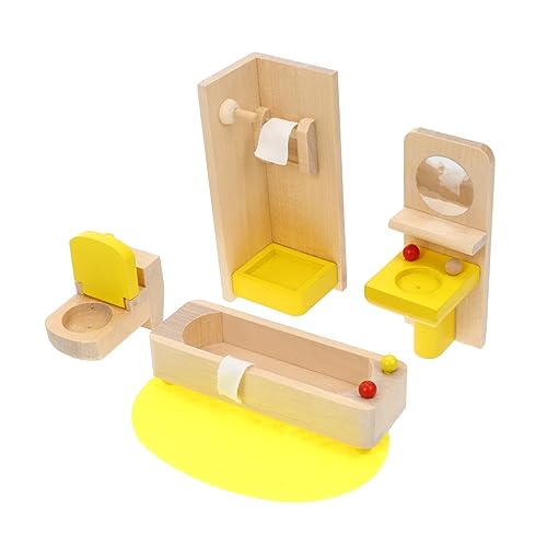 ADOCARN 1 Satz Spielhaus deko für kinderspielzeuge игрушки для девочек Mini-Handwerk Mini-Haustoilette Mini Möbel Stoff Yellow von ADOCARN