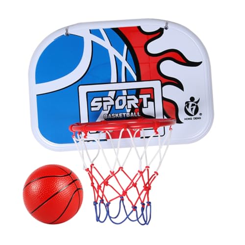 ADOCARN 1 Satz Wandhängender Basketballständer hängendes Basketballbrett Tür-Mini-Reifen gartenspielzeug blueriiot bluetii Blaue Kinderbasketball spielzeuge Basketballspielzeug für Kinder von ADOCARN