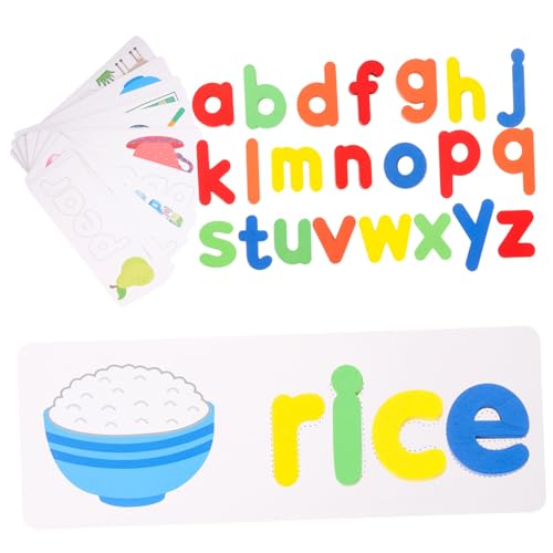 ADOCARN 1 Satz Zahlen-Buchstaben-paarung Buchstabenerkennungsspielzeug Alphabet-Matching-Spiel Kinderspielzeug Rechtschreiblernspielzeug Wörter Lernen Spielzeug Colorful Papier von ADOCARN