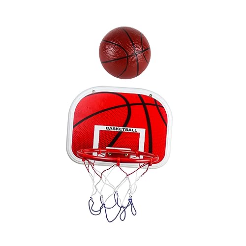 ADOCARN 1 Satz hängender Basketballkorb für kinderspielzeug -Basketball-Set Toys Reifen drinnen Mini-Basketballkörbe für die Tür Jungenzimmer Plastik rot von ADOCARN