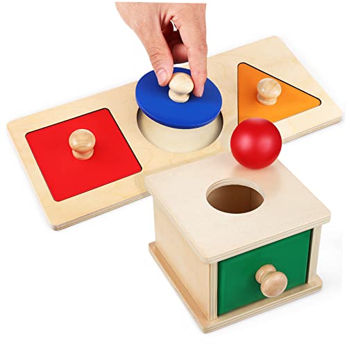 ADOCARN 1 Set-Box Montessori Lehrmittel Shape-Match-Puzzle Rätsel Für Kinder Babyspielzeug 0-6 Monate Kleinkind Rätsel Kleinkind-Puzzle Stapelspielzeug Für Kleinkinder Objekt Lotusbaum von ADOCARN