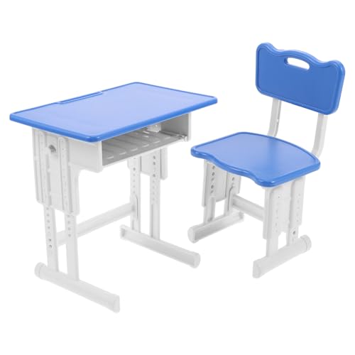 ADOCARN 1 Set Miniatur-Schultisch und -Stuhl: 1:12 Puppenhaus-Mini-Möbeldekoration – realistisch für Lernszenen, Kinderspiele und Heimdekoration ADOCARN 1 Set Miniatur-Schultisch und -Stuhl: 1:12 Puppenhaus-Mini-Möbeldekoration – realistisch für Lernszenen, Kinderspiele und Heimdekoration von ADOCARN