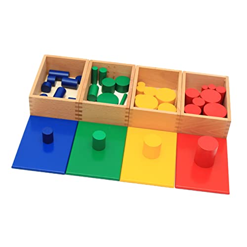 ADOCARN 1 Set Pädagogisches Sensorisches Lehrspielzeug Für Bausteine ​​ Für Kleinkinder Intelligenzspielzeug Sensorisches Lernspielzeug Kinderspielzeug Aus Holz von ADOCARN