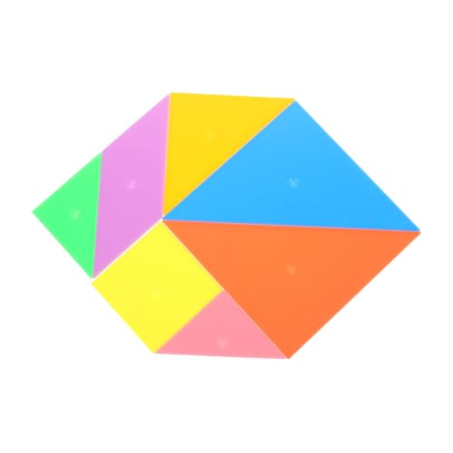 ADOCARN 1 Set Tangram Spielzeug Kinderpuzzles Puzzlespaß DIY Puzzle Farbige Puzzles Erkenntnisspielzeug Lernpuzzle Mathematik Lernversorgung Kinderspielzeug Aus Kunststoff von ADOCARN