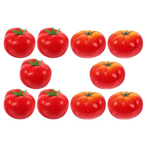 ADOCARN 10 Stück Künstliche Tomaten, Künstliche Tomaten, Schäume, Tomaten, Künstliches Gemüse, Lebensechte Tomatenverzierungen, Gemüse, Fotografie-Requisiten von ADOCARN