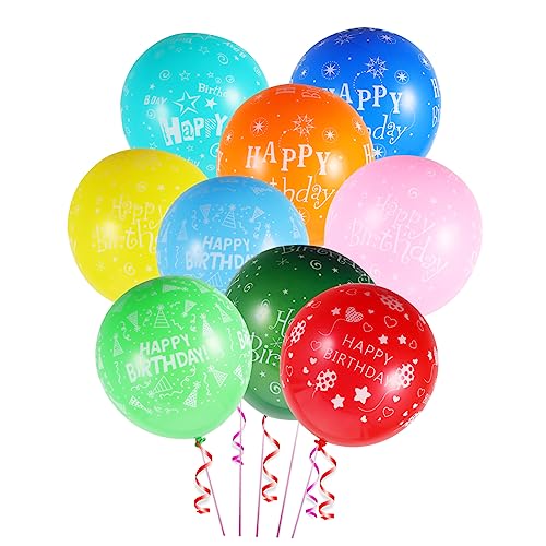 ADOCARN 100 Teiliges Set „Happy Birthday“ Ballon Geburtstags Heliumballons Geburtstags Mylar Ballons Geburtstagsparty Ballons Geburtstagszubehör Gastgeschenke Geburtstagsparty von ADOCARN