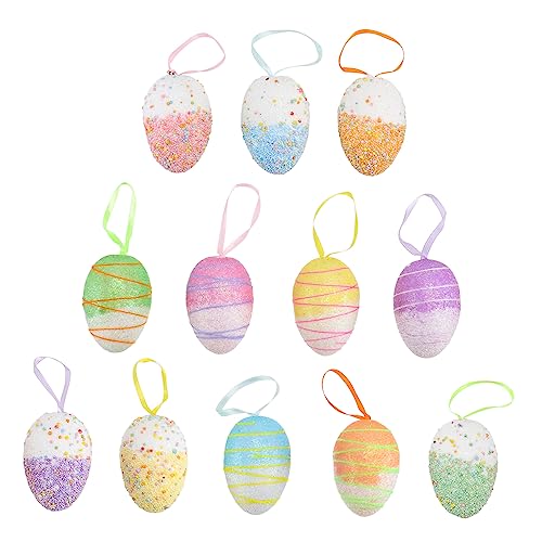 ADOCARN 12St Ostereier Eierfüller für Ostern Osterpartydekorationen Osterbaum easter egg decoration easter osterschmuck selber machen klassische Osterdeko Schaum Colorful von ADOCARN