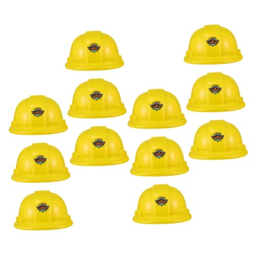 ADOCARN 12st Werkzeughut Bauhelm Bauhelm Für Cool Bau-hut- Konstruktion Bauschutzhelm Für Baumeisterhut Für Leuchtstäbe Masse Kappe Yellow Plastik von ADOCARN