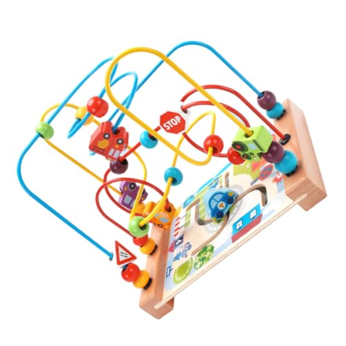 ADOCARN 1stk Perlen Labyrinth Spielzeug Für Kinder Spielzeug Aus Perlenlabyrinth Lernspielzeug Für Babys Perlenlabyrinth Achterbahn Achterbahn-Spielzeug Autospielzeug Für Eisen Colorful von ADOCARN