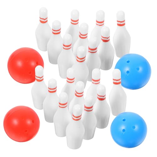 ADOCARN 2 Sätze -bowlingkugel Blase Dinge Miniatur Mini-Bowling-Modell Mini-hausversorgung Mini-Bowling-verzierung Verzierung Bowling Mini-Modell Mini-hausverzierung Harz von ADOCARN