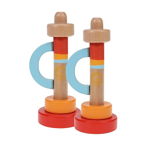 ADOCARN 2 Stück Holz Kleines Horn Musikspielzeug Kleinkindspielzeug Jungenspielzeug Kinderspielzeug Kinderspielzeug Babyinstrument Spielzeug Holztrompete Holzinstrument Spielzeug Holzhupe von ADOCARN