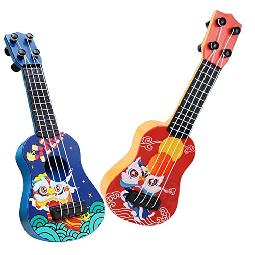 ADOCARN 2 Stück Mini Gitarre Kleinkind Gitarre Für EIN 3 Jähriges Kind Früherziehung Ukulele Spielzeug Kindergitarren Für Jungen Kinder Akustikgitarre Spielzeuggitarre Für von ADOCARN