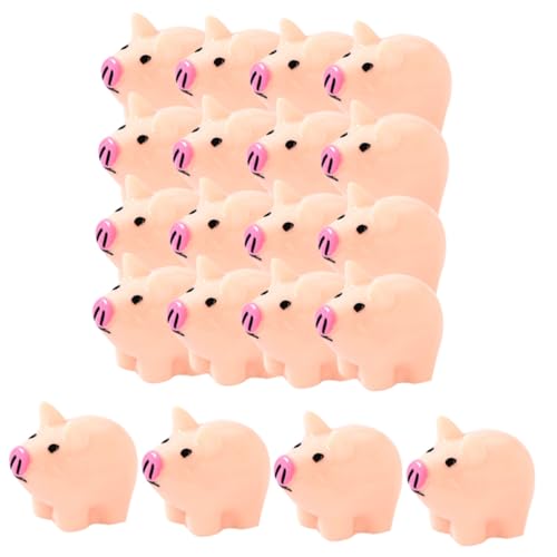 ADOCARN 20St kleine Schweinefigur car Decoration autodeko Handgemachte Ornament gartendeko rostoptik Badespielzeug für Babys Minis Miniatur Tiermodell Desktop-Ornament Harz von ADOCARN