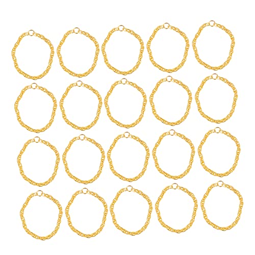 ADOCARN 25st Mini-Goldkette Klobige Goldkette Kette Halsband Halskette Puppe Goldkette Halskette Zum Verkleiden Einer Puppe Puppenhalsketten Puppenhalsschmuck Legierung Golden von ADOCARN