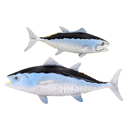 ADOCARN 2St Simulierter Thunfisch Kidcraft-Spielset Fischdekorationen für Tank Kinderspielzeug Ornament Spielzeuge Desktop-Fischstatue Party-Fischdekoration Kleiner Fisch Meeresfisch Figur von ADOCARN