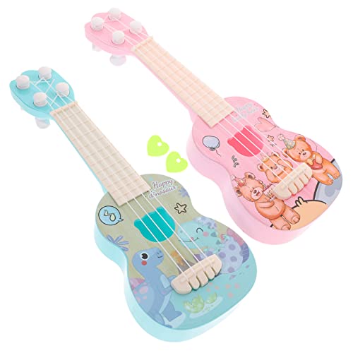 ADOCARN 2St Ukulele Spielzeug Ukulele für anfänger Kinderspielzeug Spielzeuggitarre für Kinder kinderinstrumente musikinstrumente für Kinder Kleinkind Gitarre Kinder-Ukulele Plastik von ADOCARN