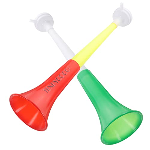 ADOCARN 2st Trompete Horn Hörner Trompeten Instrument Fußball Krachmacher Megaphon Schienbeinschoner Fussball Requisite Geräuschemacher Kinderspielzeug Plastik von ADOCARN