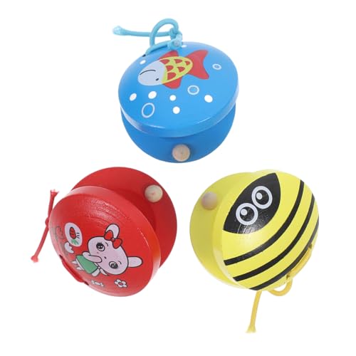 ADOCARN 3 Stück Cartoon Tier Kastagnetten Kinderspielzeug Kinder Kastagnetten Spielzeug Kinder Percussion Spielzeug Finger Musikinstrument Spielzeug Für Kleinkinder Orff Percussion von ADOCARN