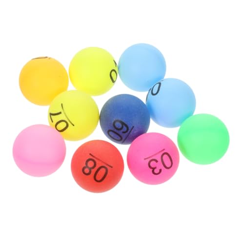 ADOCARN 30St Farbe Zahlenball Tombola Bälle für die Grube Pongbälle Bälle für Bällebad plastikball kunststoffball plastikkugeln Numbers Game Ball für die Lotterie Bälle rufen pp von ADOCARN