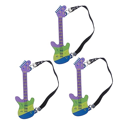 ADOCARN 3St Mini-Gitarre Mini-Hausverzierung Puppen-Anziehset Miniatur-Bassgitarre Mini- Gitarre Spielzeug gitarrenzubehör Kinder Mini-Spielzeug Miniatur-Puppengitarre Plastik Blue von ADOCARN