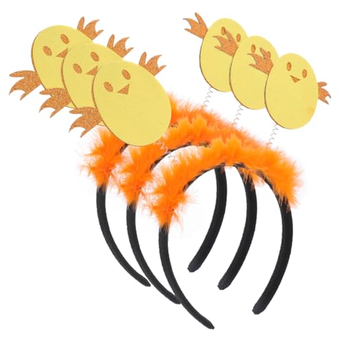 ADOCARN 3St kleines gelbes hühnchen stirnband Küken-Haarband Blumenstirnband für Babys -Küken-Kostüm huhn haarreif wedding hair accessories Schönes Stirnband tierischer Kopfschmuck von ADOCARN