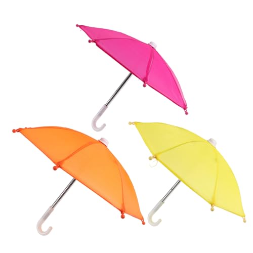 ADOCARN 3st Kleines Regenschirmmodell Für Kinder Miniatur-puppenschirm Süßer Kinderschirm Miniatur-Regenschirm-Spielzeug Mini Regenschirm Spielzeug Mini-regenschirme Polyester von ADOCARN