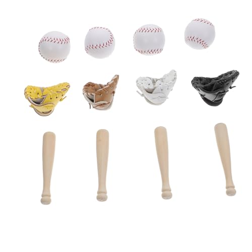 ADOCARN 4 Sets Baseball Modell Medaillon Sport des Deckels Sportbälle Ornamente Zum Basteln Kunst Und Bastelsets Outdoor Ornamente Schlüsselanhänger DIY Zubehör Mini von ADOCARN