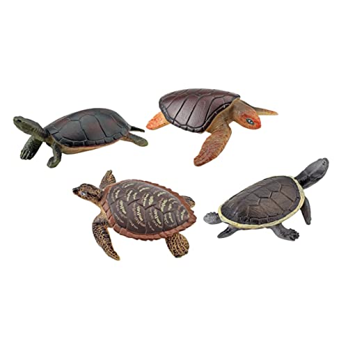 ADOCARN 4 Stück Schildkrötenmodell Tierspielzeugfiguren für Meerestiere schildkröte schildkröten gefälschte Schildkrötenfigur Schildkrötenspielzeug von ADOCARN