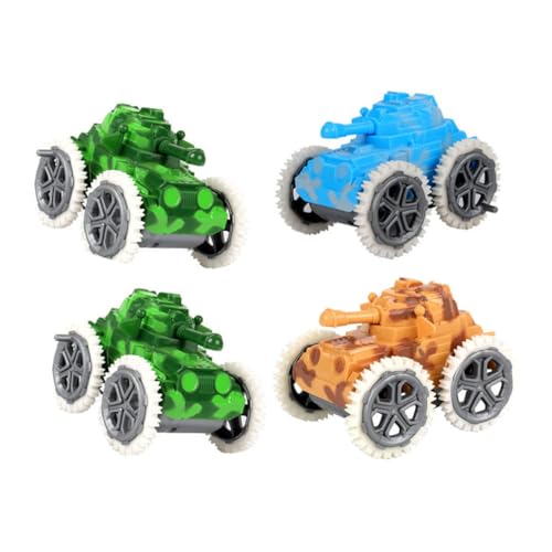 ADOCARN 4 Stück Tank zurückziehen Traktorspielzeug für Kinder Spielzeug für vierrädrige Autos Mini-Panzer-Spielzeug kinderspielzeug Kinder Spielzeug gleitendes Spielzeug Autospielzeug Abs von ADOCARN