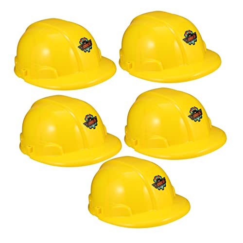 ADOCARN 5 Teiliger Ingenieurhut Bauhelm Schutzhelme Für Den Bau Partyhut Schutzhelme Für Kohlefaser Schutzhelm Kits Feuerwehrhelm Gelber Kunststoff von ADOCARN