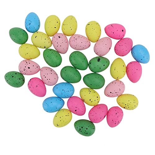 ADOCARN 50 Stück Ostereier plastikenten easter eggs 0stergeschenke easter Plastikeier Eierbecher für gekochte Eier Eierpulver Partyzubehör ostern kleines ei Kunststoff Colorful von ADOCARN