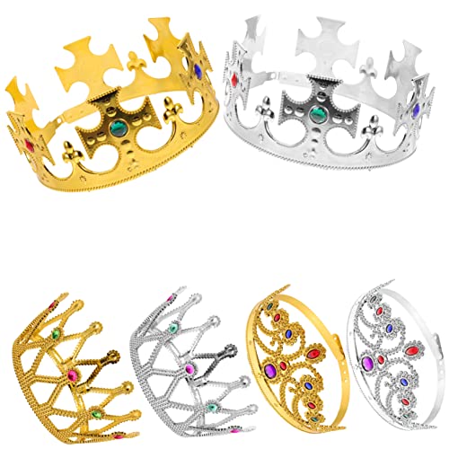 ADOCARN 6St Krone Stirnband Kopfschmuck Partydekorationen für Prinzessinnen Krone Kostüm Kronen krone halloween prinzessinen krone Geburtstagskrone Partykrone für den Abschlussball Plastik von ADOCARN