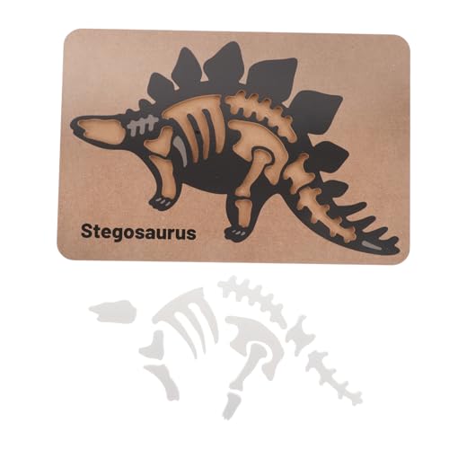 ADOCARN Dinosaurier-fossilien-Puzzle Holzpuzzle Lustige Puzzlespielzeuge Sensorisches Tischspielzeug Montage 3D-Puzzle Stem-Dinosaurier-puzzlespielzeug Puzzle Für Kinder Black Hölzern von ADOCARN