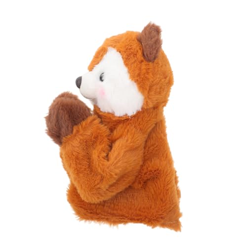 ADOCARN Eltern-Kind-Spielzeug Handpuppen Spielzeug Plüschtier Handpuppe Tierhandpuppe Plüsch-Handpuppen tierisches Plüschtier Stretch-Tier-Handpuppe Cartoon-Tierpuppenspielzeug Abs Brown von ADOCARN