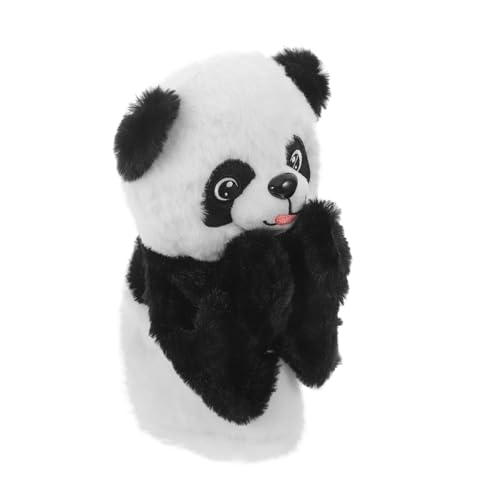 ADOCARN Eltern-Kind-Spielzeug Handpuppen für Kinder Cartoon-Panda-Puppe Plüsch Handpuppe Handpuppen Spielzeug Panda-Handpuppe Stofftierpuppen Geschichtenerzählende Tierhandpuppen Abs Black von ADOCARN