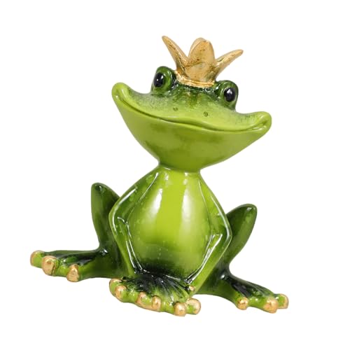 ADOCARN Frosch-Ornamente für zu Hause wohnzimmerdeko Froschgartendekoration Tierische Skulptur Yoga-Frosch-Gartenskulptur Froschskulptur Harz-Frosch-Skulptur- Heimdekorationen Green von ADOCARN