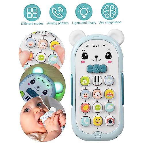 ADOCARN Handyspielzeug für Babys spielmatte Handy Handy kindertelefon Telefonspielzeug mit Musik und Licht Babyphone Elektronisches Bauteil von ADOCARN