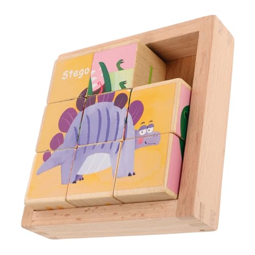 ADOCARN Holz Kinderspielzeug Puzzle Vorschul Lernspielzeug Dinosaurier Holzpuzzle Kinder Wissenschaftsset Kleines Dinosaurier Spielzeug Vorschul Puzzles Puzzle Für Kinder Block von ADOCARN