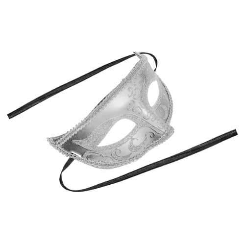 ADOCARN Maskerade-maske Maskenballmaske Für Herren Schwarze Maske Abendmaske Augenmaske Kostüm Partymaske Für Frauen Weiße Maskerademaske Dino-maske Masken Für Maskerade-party Silver Abs von ADOCARN