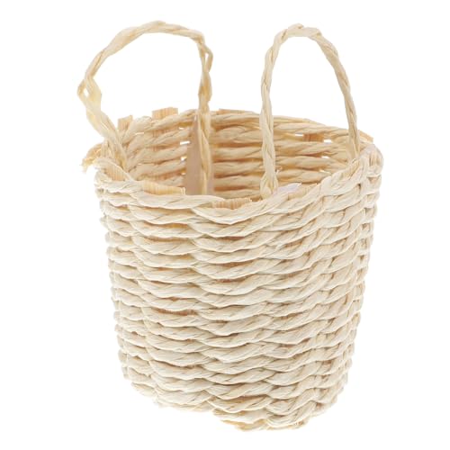 ADOCARN Mini-Korb-Modell Bauernhaus Körbe Picknickkorb klein Gasthaus kühlkorb einkaufskorb Storage Baskets Schlafzimmer Dekoration Toy Korbmodell aus Rattan Korbverzierung aus Rattan von ADOCARN