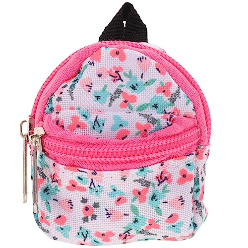 ADOCARN Mini Puppenrucksack Dekorativer Rucksack Aus Polyester Für Puppen Ideal Für Die Aufbewahrung Von Puppenkleidung Und üßer Blumenprint Perfekt Für ädchen von ADOCARN