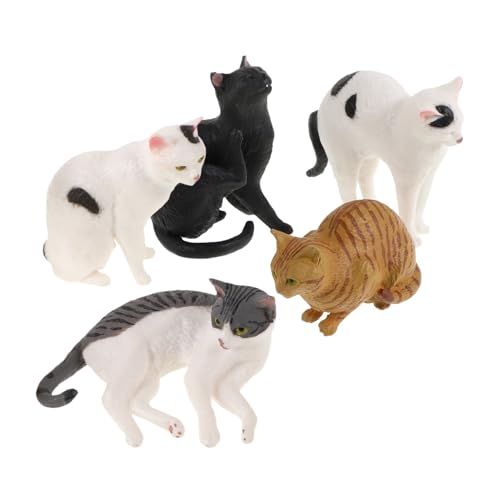 ADOCARN Realistische Katzenfiguren Miniaturmodelle Niedliche Kätzchen Tierfiguren Dekoration Für Kuchen Und Interaktive Spielzeuge Für Und ädchen von ADOCARN