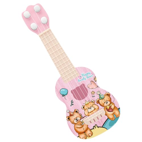 ADOCARN Instrumente Kinder Kinderinstrumente Ukulele Cartoon Gitarre Für Kleinkinder Musikinstrument Für Ideale Geschenkidee Für Kleine Musikliebhaber Bären Design von ADOCARN