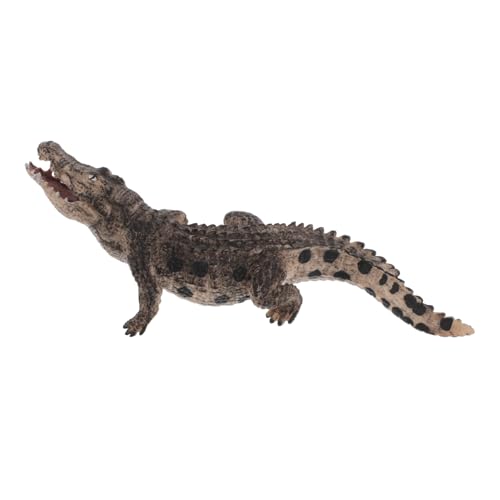 ADOCARN Simuliertes Krokodil Spielzeug Dschungelkostüm Alligator Spielzeug Automatisch Rotierendes Fischmaul Spielzeug Alligator Statue Spielzeug Für Tiere Alligator Marionette von ADOCARN