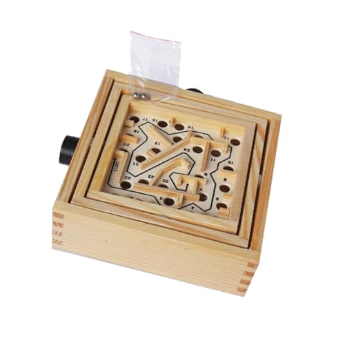 ADOCARN Spiel mit Holzkugeln Mind Games The Mind Game настольные игры Kugel Labyrinth Brain Game Labyrinthspiel Denkspiel Tischspiel Desktop-Labyrinth Babyzubehör Bambus von ADOCARN