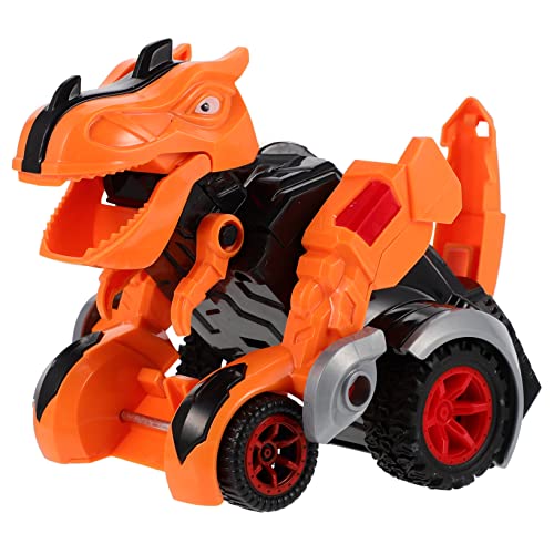 ADOCARN Spielzeugauto Kinderspielzeug Jungenspielzeug Trägheitsauto Spielzeug Puzzle-Spielzeug Roboterspielzeug Mini-Spielzeug Lernspielzeug Dinosaurier-Auto-Spielzeug Plastik Orange von ADOCARN