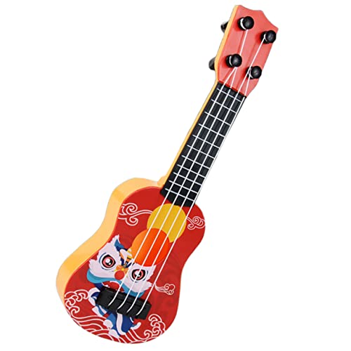 ADOCARN Ukulele Desktop-Mini-Gitarre Kindergitarre für Kinder Miniaturspielzeug Gitarren für Kinder Spielzeug für Kinder Fotografie Requisiten Kindergitarre lustige Kindergitarre Abs rot von ADOCARN