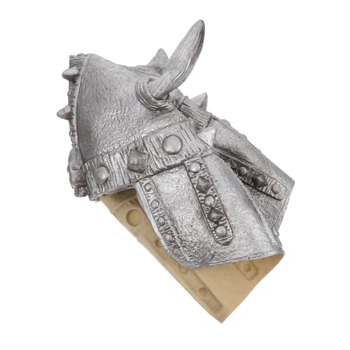 ADOCARN Wikingerhelm Kappen Verrückter Hut Cosplay-soldatenhelm Wikingerkostüm Hut Cosplay-karnevalshut Ostermützen Stickmütze Mit Beweglichen Ohren Verrückte Hüte Gorros Emulsion Silver von ADOCARN