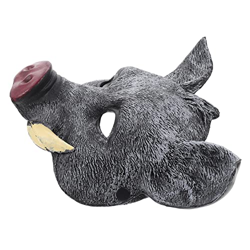 ADOCARN Wildschwein Maske halloween hallowen masks tier masken Maskenball karnevalsmasken PU-Tiere Tiermaske für Frauen gruselige Maske Hälfte Hase Eber PU-Maske Kostümzubehör Grey von ADOCARN